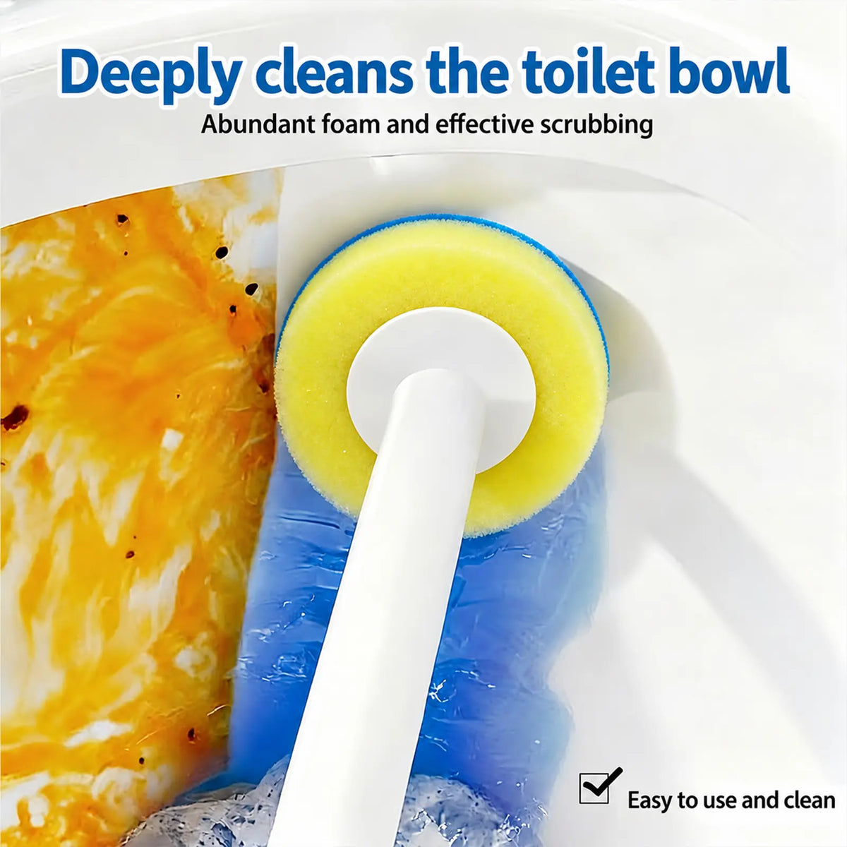 SOPAMI Disposable Toilet Scrubber Brush Kit - 1 Handle + 32 Refill Heads (16 Option Available), No-Touch Rotating Scrubber, Self-Clean Pad, Holder, Toilet Cleaning System for Under-Rim & Corners, Ideal for Busy Home Bathrooms,sohochic
