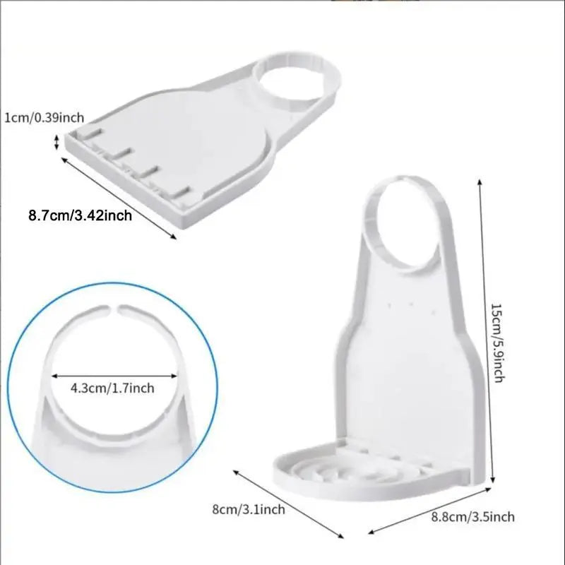 Laundry Detergent Cup Holder, 2pcs Count Foldable Detergent Drip Catcher, Durable Leak-proof Laundry Detergent Cup Holder, Household Essentials, Storage Organizer, Bathroom Gadgets