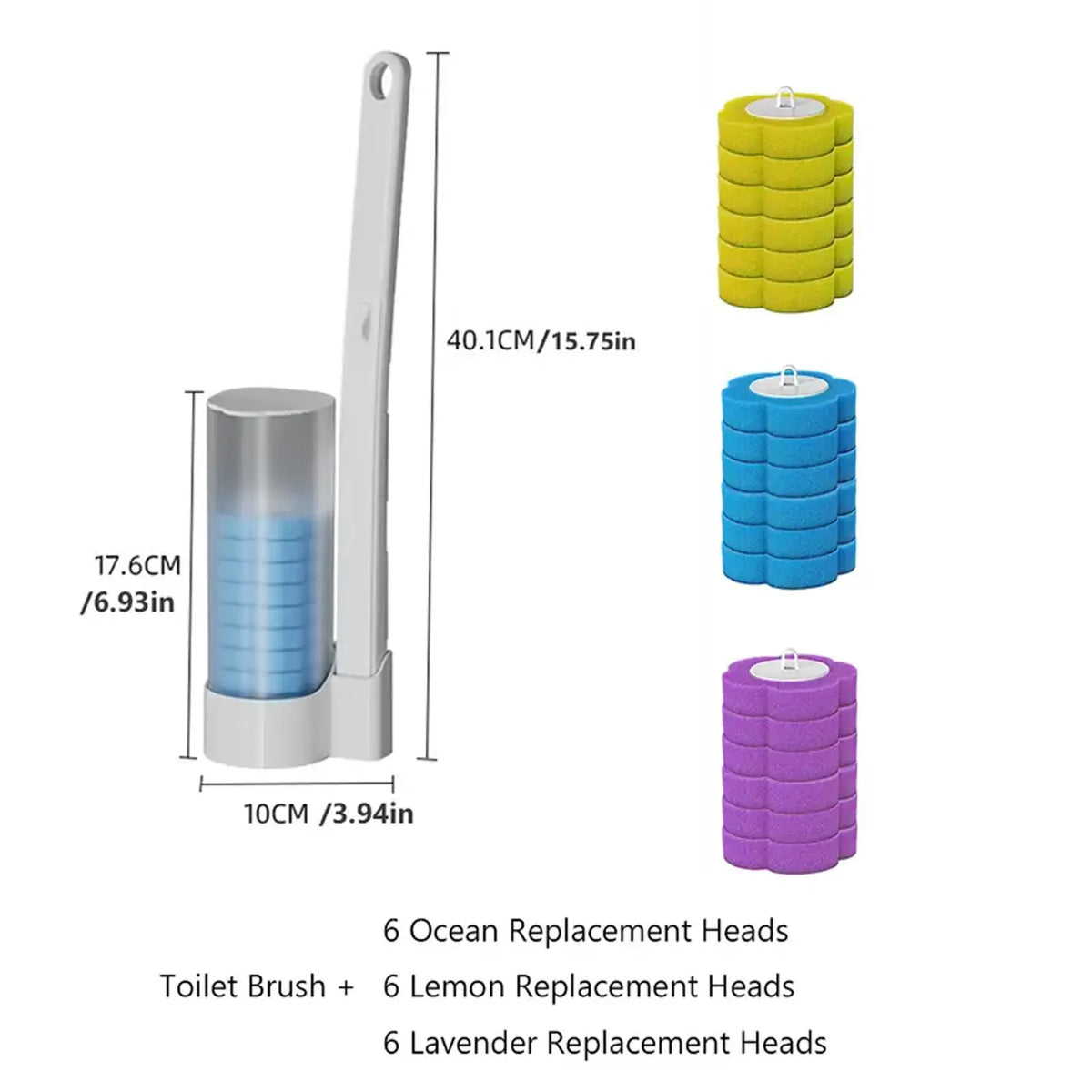 DGAPHRO Disposable Toilet Brush, Toilet Bowl Wand Holder Set with 18PCS Cleaner Refills, Bathroom Cleaning System for Sink Bathtub Drain Wash Basin Urinal，Wall-Mount Scrubbing Toilet Brush Bathroom Cleaning Kit,Shopping Deals Today..