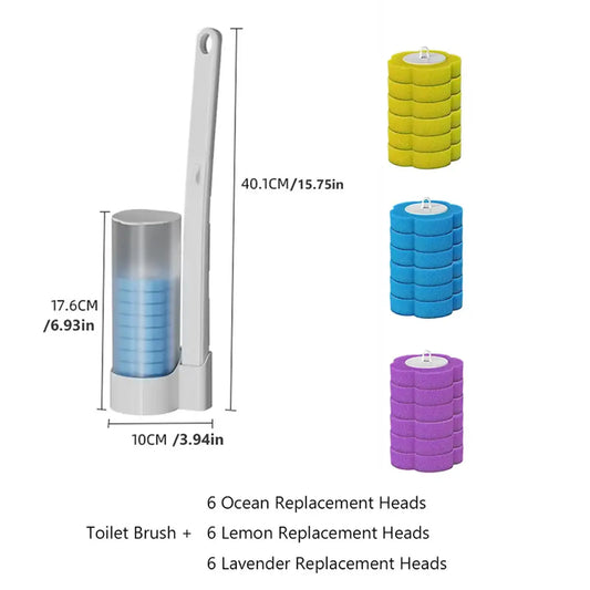 DGAPHRO Disposable Toilet Brush, Toilet Bowl Wand Holder Set with 18PCS Cleaner Refills, Bathroom Cleaning System for Sink Bathtub Drain Wash Basin Urinal，Wall-Mount Scrubbing Toilet Brush Bathroom Cleaning Kit,Shopping Deals Today..