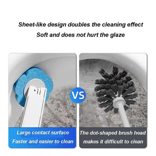 Wall Mounted Toilet Brush Set, 1 Set Toilet Brush with 18Disposable Replacement Brush Head & Holder, Bathroom Cleaning Tool Kit