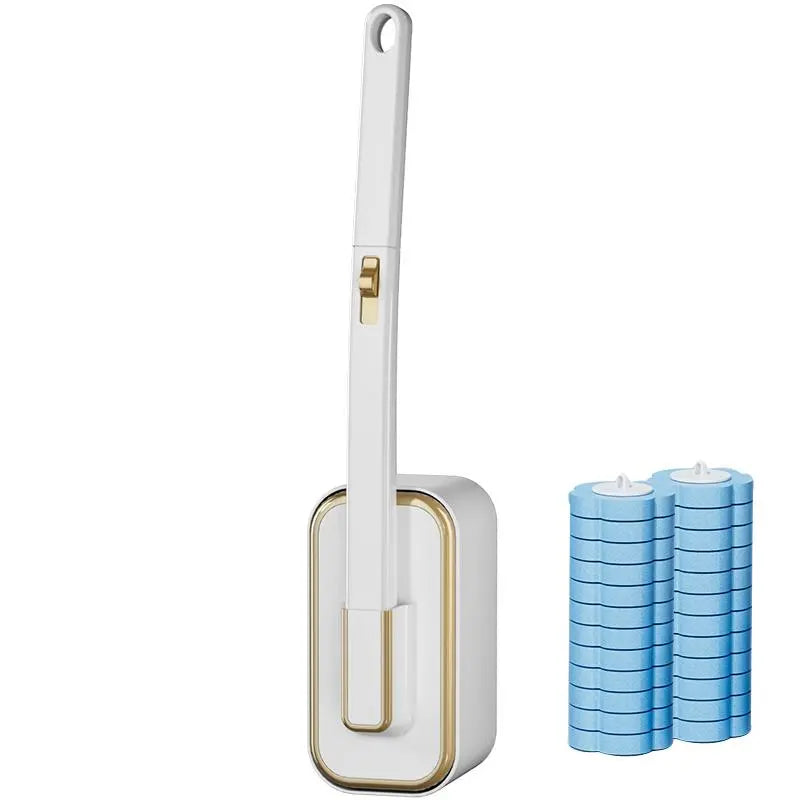 Wall Mounted Toilet Brush Set, 1 Set Toilet Bowl Brush and Holder with 24/48/72pcs Disposable Replacement Brush Head, Toilet Scrubber Brush, Bathroom Cleaning Tool, House Cleaning Tools, Toilet Cleaning System, Toilet Brush Kit