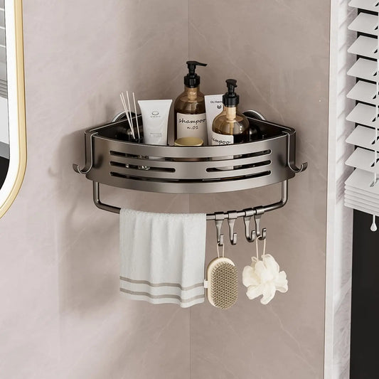 Adjustable Wall-Mounted Triangular Storage Rack, Rustproof Removable Organizational Basket for Bathroom/dorm, Corner Shelving Solution, Organiser, Shower Caddy, Bathroom Organizer, Bathroom Organizing Accessories