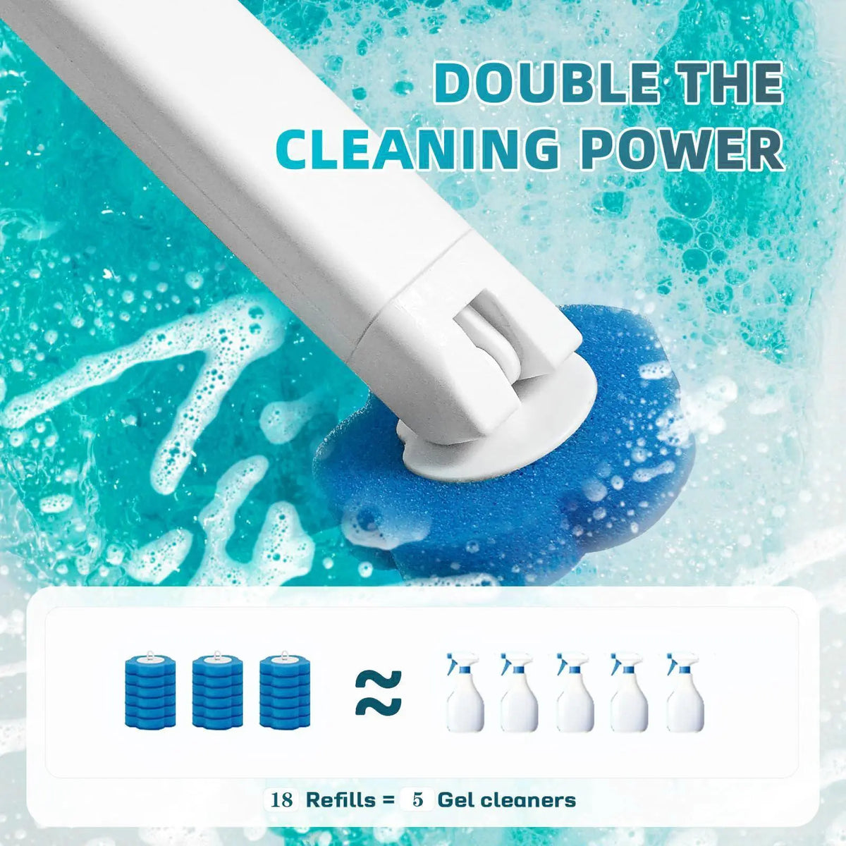 Disposable Wall-Mount Long-Handled Toilet Brush Wand with 24 Mixed Fragrance Refills, ABS Durable Deep Cleaning Removable Modern Toilet Brush & Plungers, Stylish Home Bathroom Cleaning Essential, Long-Handled Toilet Brush & Plungers