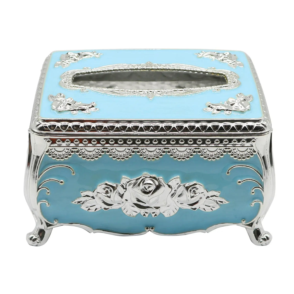 Jecoupoon Premium Plastic Decorative Tissue Box Cover - Classic American Luxury Dispenser for Home, Restaurant Coffee Tables