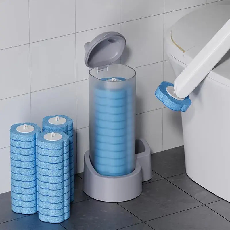 48PCS Disposable Toilet Bowl Brush & Plunger Cleaner Set - Flexible Design, Wall-Mountable Holder, Replacement Heads, Touch-Free Disposal, Instant Cleaning Activation, Anti-Fouling Tool for Home, Business Use