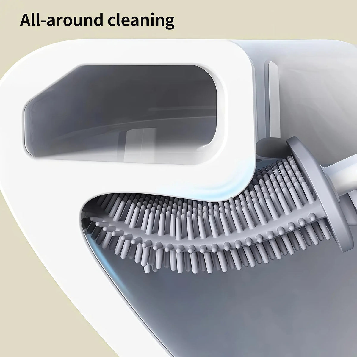 Silicone toilet brush, silicone material does not damage the toilet, wall mounted toilet brush - anti slip, anti drip design, household toilet brush, bathroom cleaning tool, bathroom supplies, suitable for RV travel and home bathroom toilets
