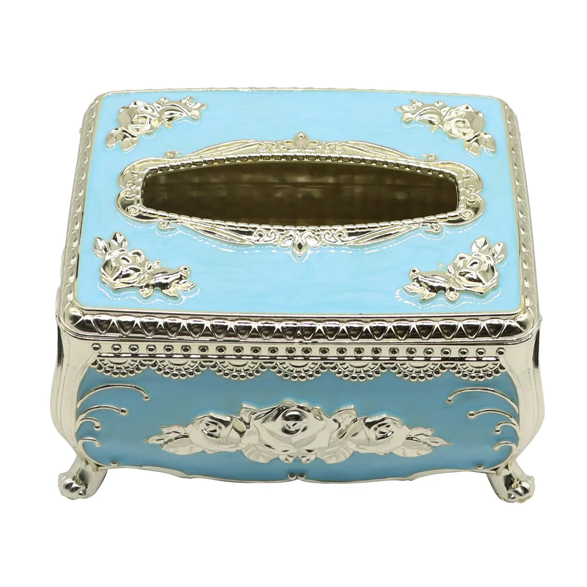 Jecoupoon Premium Plastic Decorative Tissue Box Cover - Classic American Luxury Dispenser for Home, Restaurant Coffee Tables