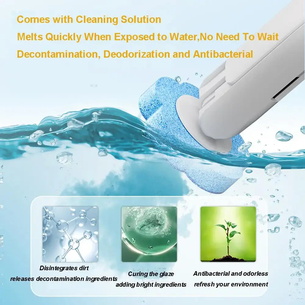 48PCS Disposable Toilet Bowl Brush & Plunger Cleaner Set - Flexible Design, Wall-Mountable Holder, Replacement Heads, Touch-Free Disposal, Instant Cleaning Activation, Anti-Fouling Tool for Home, Business Use