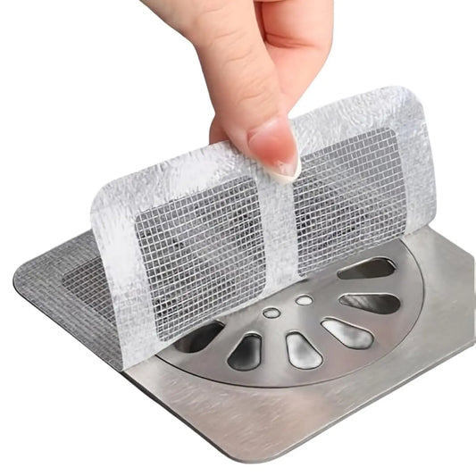 12pcs Premium Flexible Reusable Shower Drain Covers, Practical Sink Strainer Protectors, Durable Mesh Stickers with Waterproof Adhesive Hair Stopper for Bathing Kitchen Room Drain Sticker Drain Cover