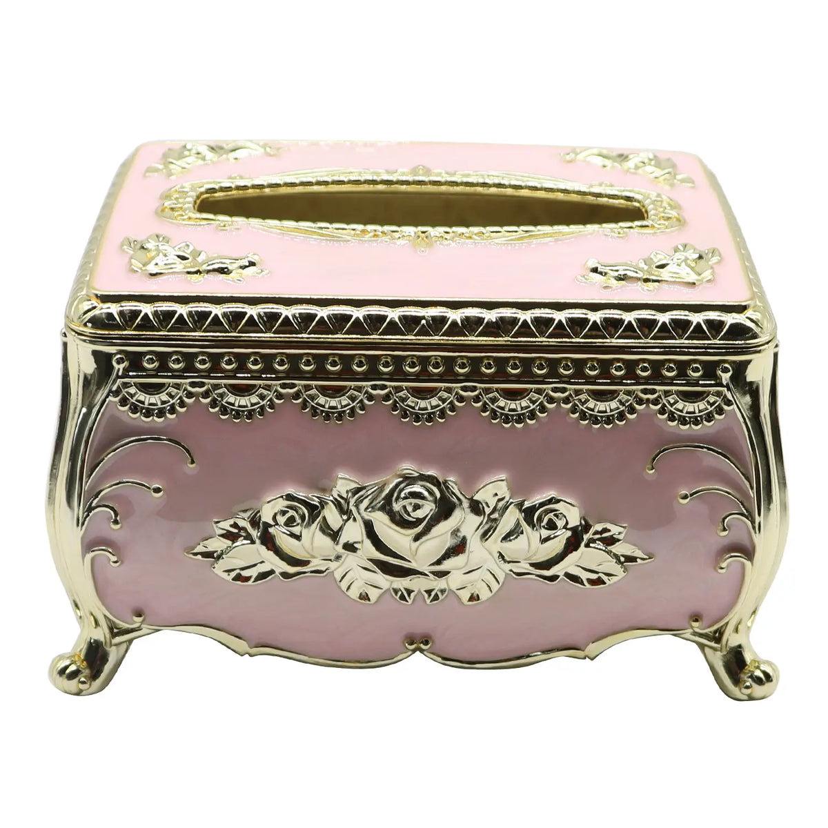 Jecoupoon Premium Plastic Decorative Tissue Box Cover - Classic American Luxury Dispenser for Home, Restaurant Coffee Tables