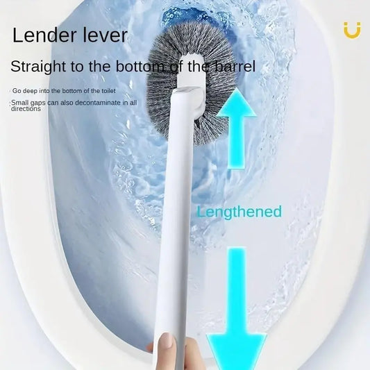 Long Handle Toilet Brush, Toilet Cleaning Brush, Toilet Scrubber Brush, Deep Corner Cleaning Brush for Bathroom and Toilet Groove, Bathroom Cleaning Tool, Bathroom Brush Cleaner