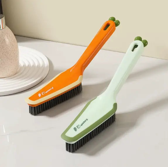 【Blind Space】3-in-1 Bathroom Cleaning Kit - Bathroom Accessory with Stiff Bristles, Cute Aesthetic Design, Hidden Tweezers, Grout Brush, Crevice Brush, Set of 3 for Toilet Base, Sink, Tile Cleaning