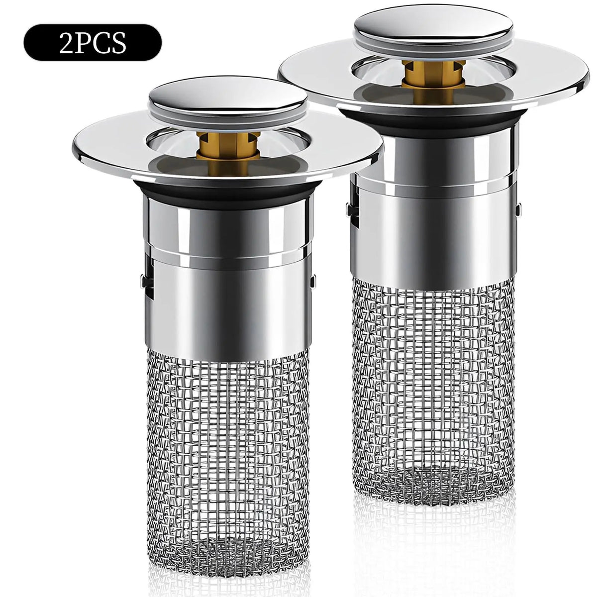 Bathroom Sink Stopper Hair Catcher, Pop Up Sink Drain Filter with Removable Stainless Steel Filter Basket Hair Catcher, for US Bathroom Sink Stopper Replacement.,sohochic