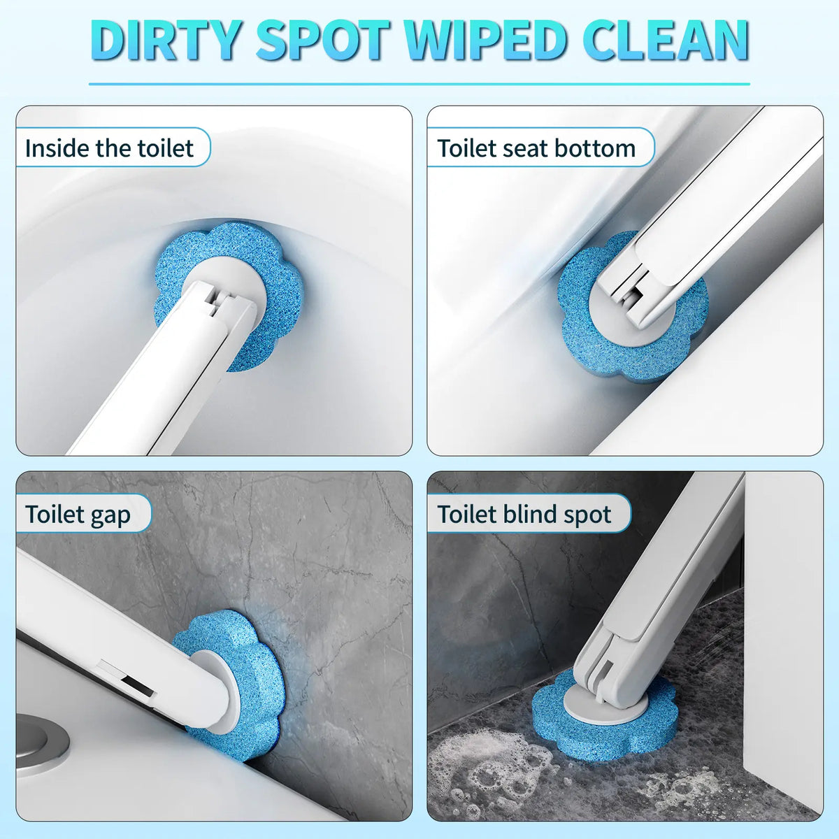 DGAPHRO Disposable Toilet Brush, Toilet Bowl Wand Holder Set with 18PCS Cleaner Refills, Bathroom Cleaning System for Sink Bathtub Drain Wash Basin Urinal，Wall-Mount Scrubbing Toilet Brush Bathroom Cleaning Kit,Shopping Deals Today..