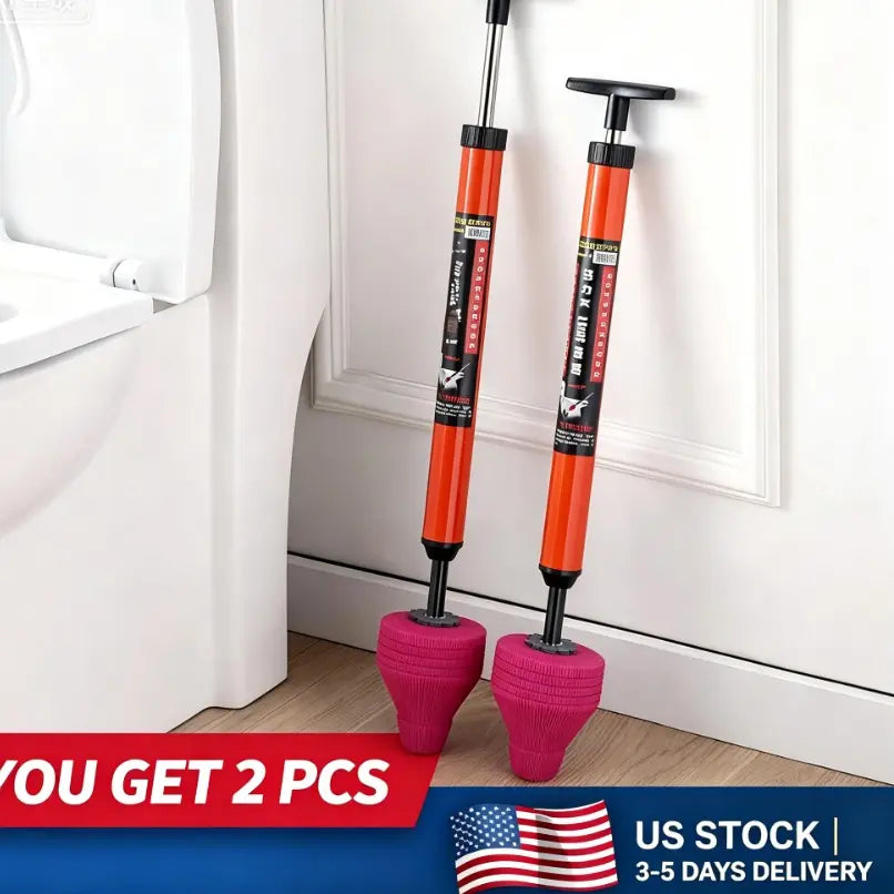 PVC Pressure Plunger - Bathroom Necessities, Easy Drain Bag, One Size, Less Stressful Household Tool, No Plumber Needed, Local CA Ship, Fast US Shipping