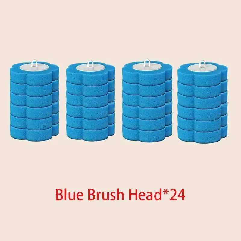 Disposable Wall-Mount Toilet Brush & Magic Wand Holder Set with 18 Cleaner Refills, Plastic/Silicon Bathroom Deep Clean Kit for Toilet Bowl, Sink, Bathtub Drain